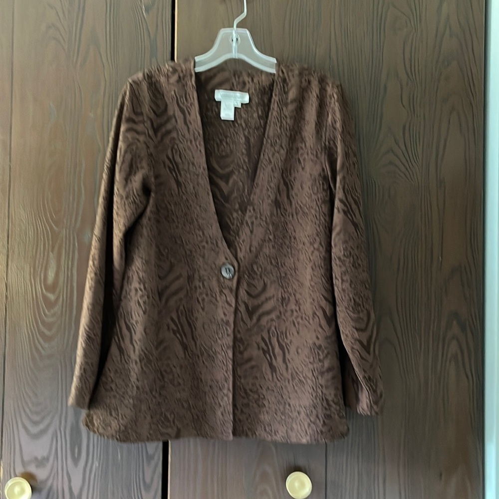 Coldwater Creek brown, lightweight jacket. Size Small